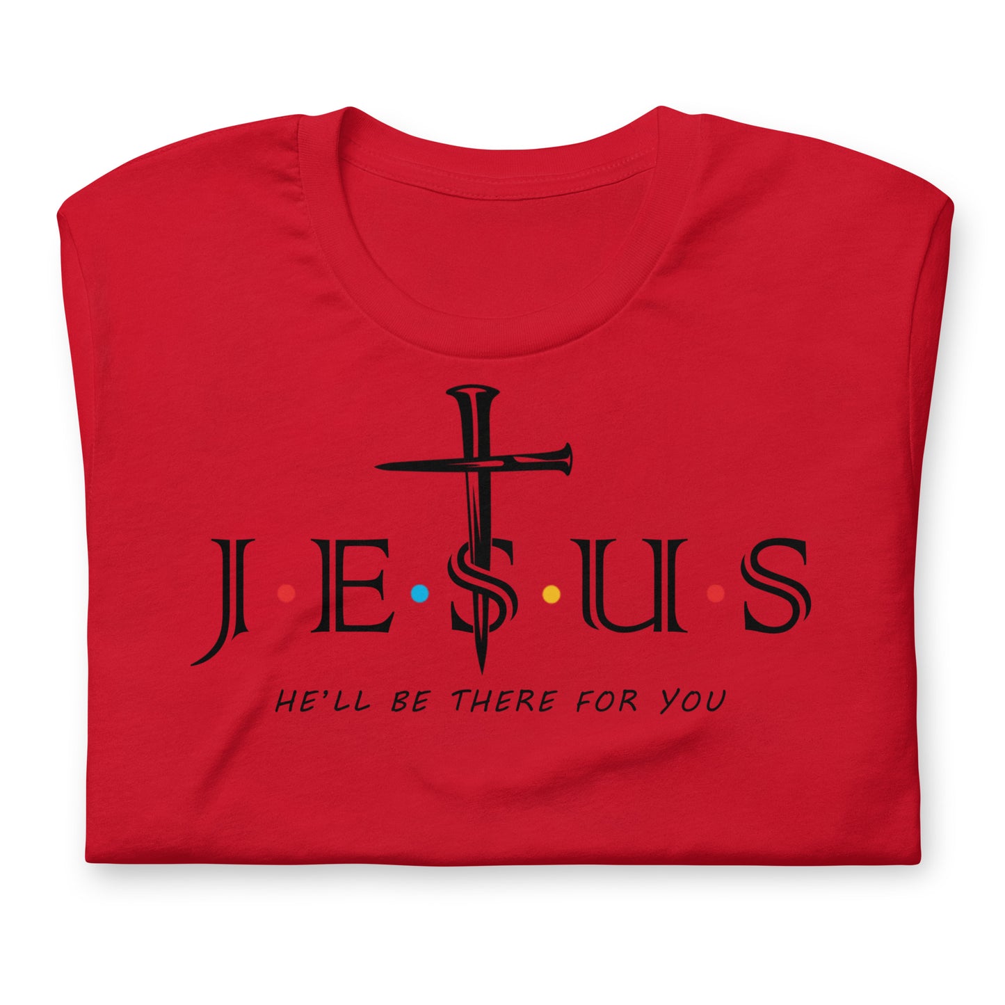 Jesus Friends In Black Unisex T-Shirt
