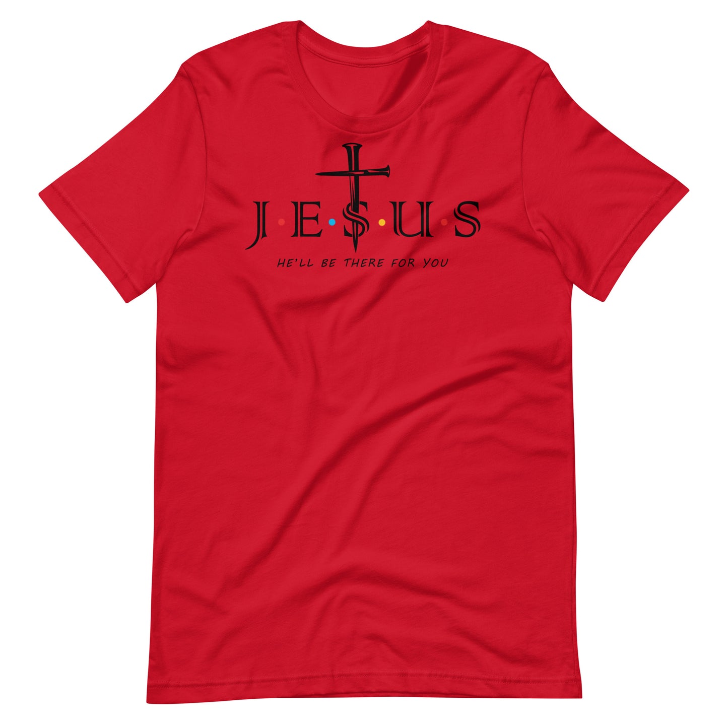 Jesus Friends In Black Unisex T-Shirt