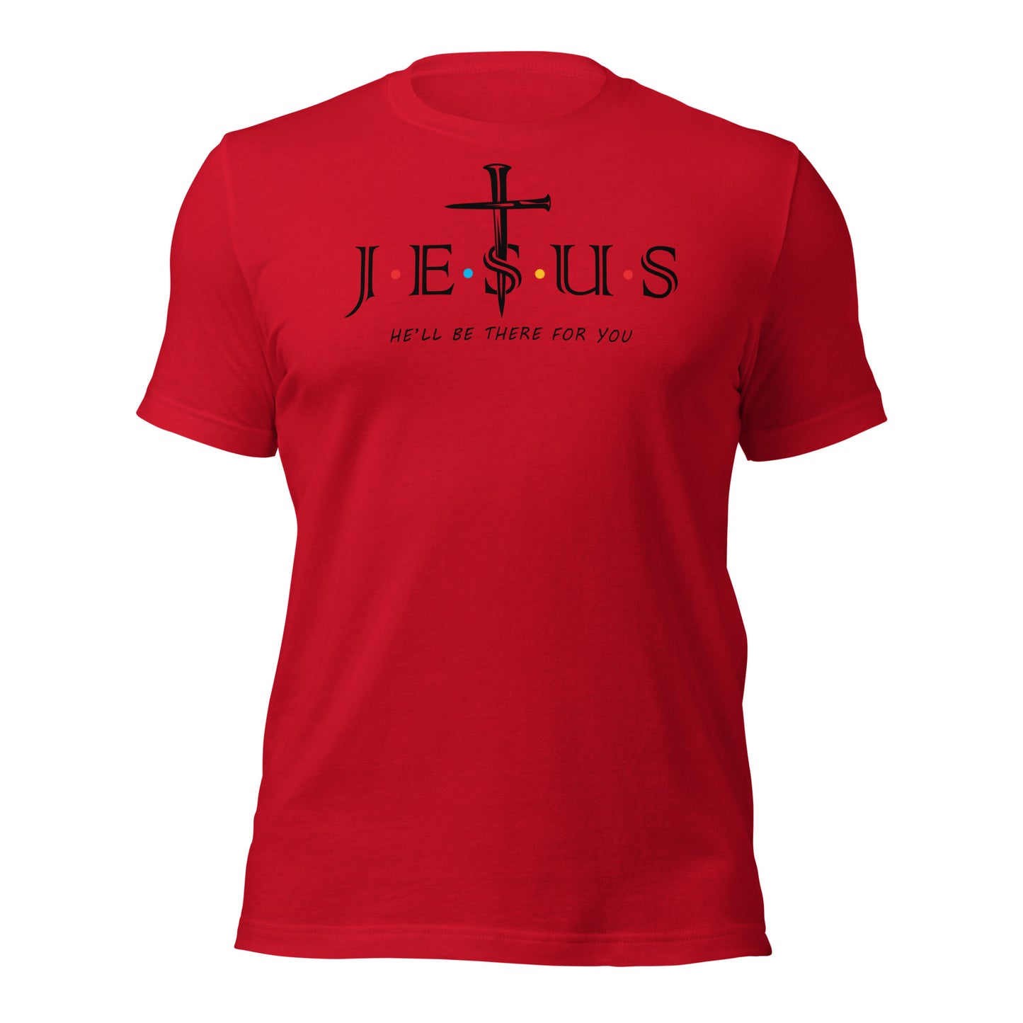 Jesus Friends In Black Unisex T-Shirt