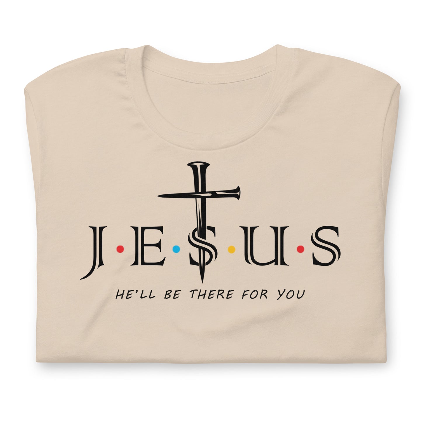 Jesus Friends In Black Unisex T-Shirt