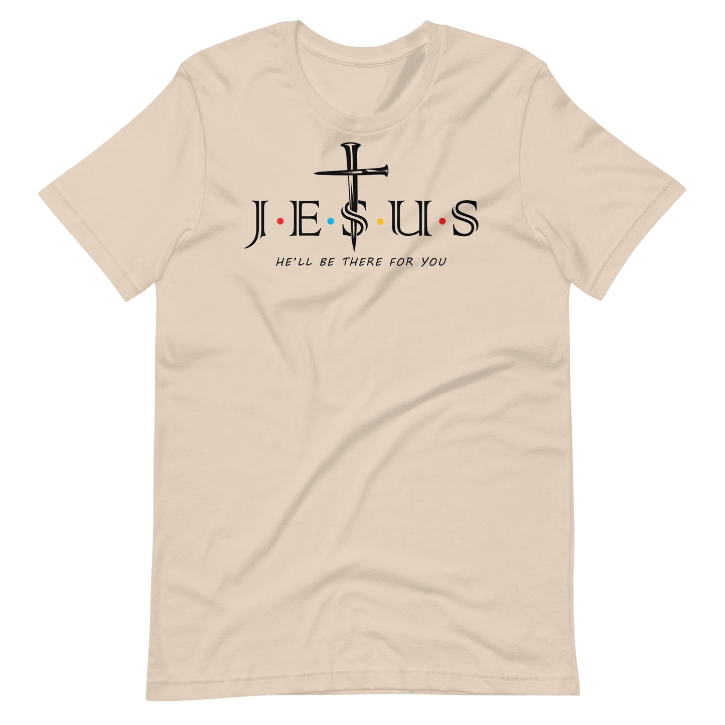 Jesus Friends In Black Unisex T-Shirt