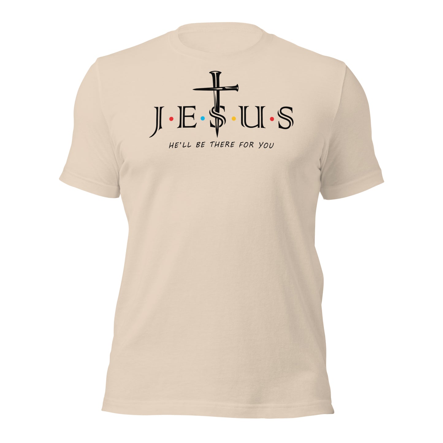 Jesus Friends In Black Unisex T-Shirt